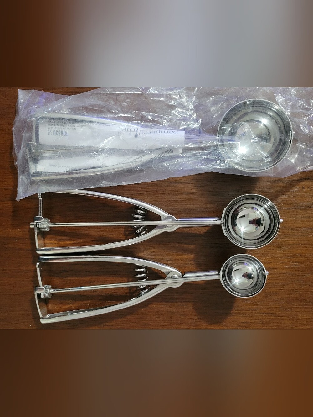 Pampered Chef Scoop Set Small Medium Extra Large XL Stainless Cookie Portion
